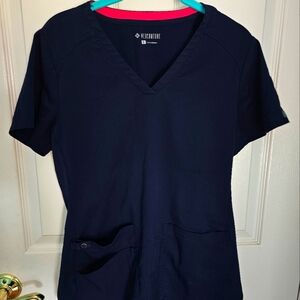 Medcouture Naxy Blue Scrub Top